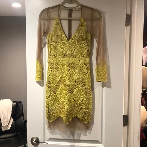 Luxxel | Dresses | Nude Yellow Lace Dress | Poshmark Luxxel | Dresses | Nude Yellow Lace Dress | Poshmark